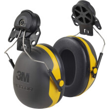 3M PELTOR Orejeras, Protección Auditiva, Sujeción a Casco, NRR 24 dB, Construcción, Automotriz, X2P3E, Negro/