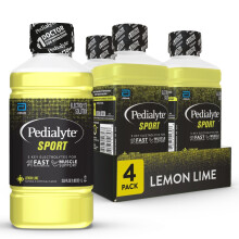 Pedialyte Sport Elektrolytdrank, Snelle Hydratatie met 5 Belangrijke Elektrolyten, Citroen-Limoen, 1 Liter