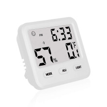 Digital Hygrometer Inomhustermometer, Temperatur Luftfuktighetsmätare med Klockor