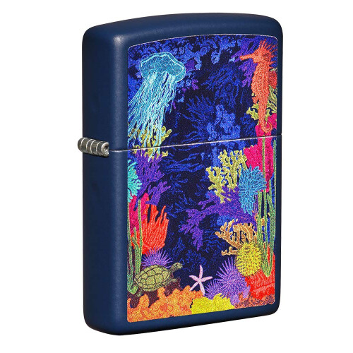 Zippo Accendino Zippo Sea Life Navy Matte