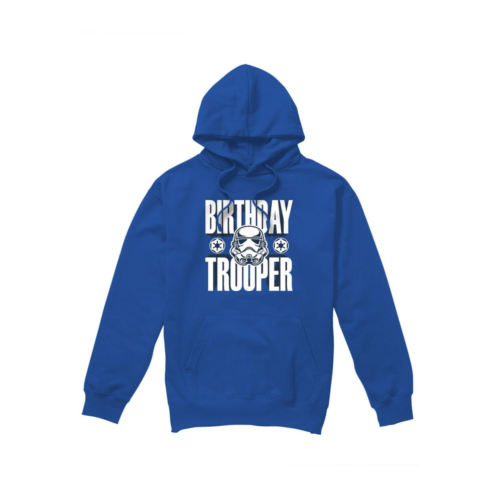 Star Wars (M, Royal ) Mens Birthday Troopers Hoodie Blue