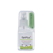 OptiPlus Anti-Fog Lens Reinigingsspray Kit l Reinigingsspray en Microvezeldoek voor Brillen, Laptops, Smartphones