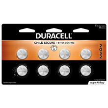 Duracell 2032 Lithium Batterijen. 8 Stuks. Veiligheidskenmerken voor Kinderen. Compatibel met Apple AirTag, Sleutel Fob.