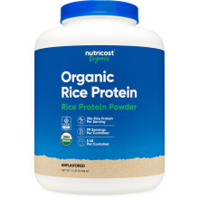 Nutricost Polvere di Proteine di Riso Biologiche (5 LB) - Senza Glutine, Senza OGM
