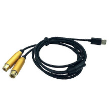 USB C AV Cable for Signal Connection to Dual RCA Female Input