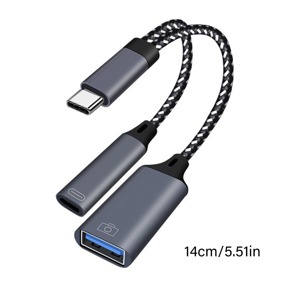 Universal Usb C Splitter Cable Support Fast Charging & Usb A Syncing Data Port 7695001247764