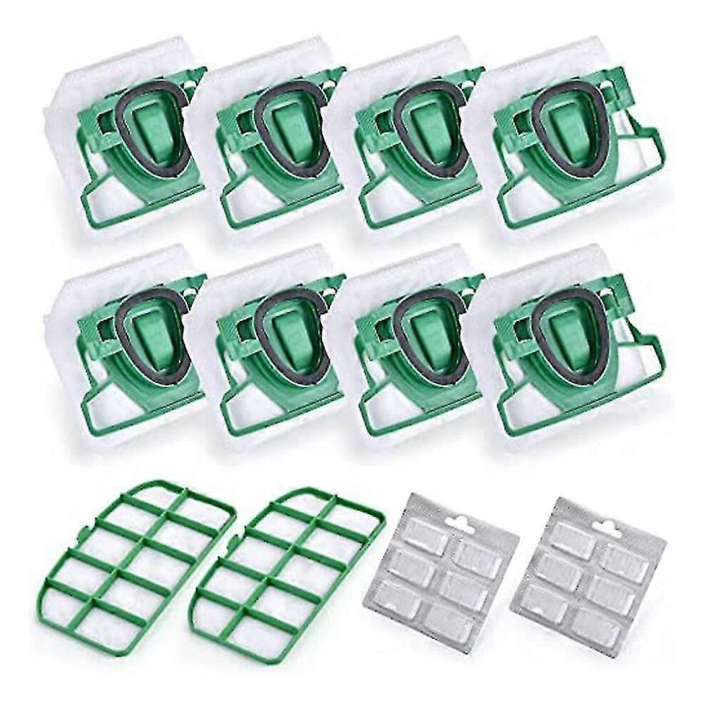 For Vk200 Fp200 Parts For Vorwerk Kobold Vacuum Cleaner Bag Replacement Filter 8 Vk200 Bags+2 Hepa Edition 0618 6913222333945