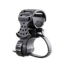 Soporte estable para luz de bicicleta, resistente, de ABS, con clip giratorio de 360 grados.