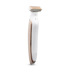 Wiederaufladbarer Damenrasierer und Trimmer von Flawless Body, Weiß/Roségold