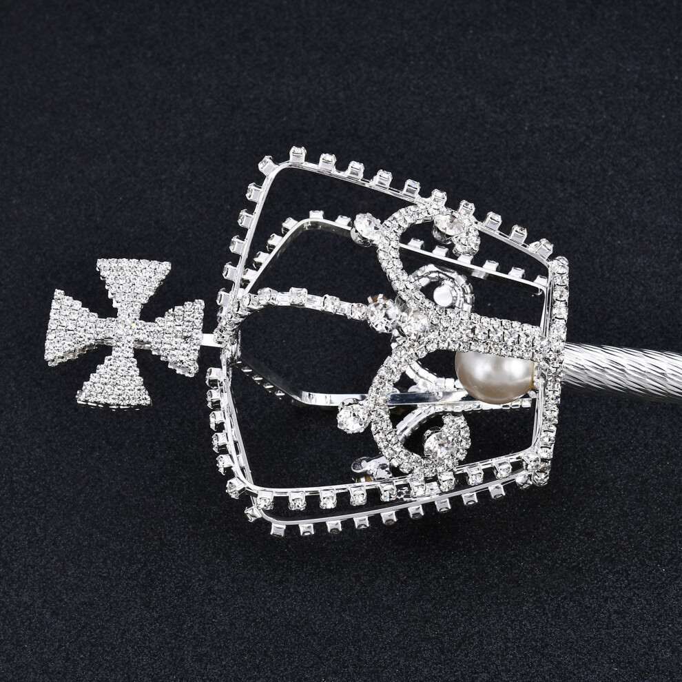 Shimmering Ceremonial Staff Beauty Queen Scepter For Costume Event PhotoShoots 90cm