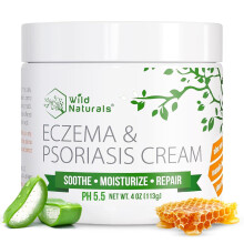 Wild Naturals Eczema & Psoriasis Crème voor Droge, Jeukende Huid - Jeukverlichting voor Volwassenen & Kinderen