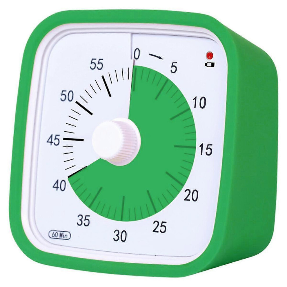 Children Student Study Manual Visual Timer Alarm Clock Kitchen Timer With Protective Cover Time Manager Edition 0618 Green 6913222337288