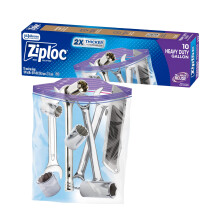 Bolsas de Almacenamiento Ziploc de Gran Resistencia, Cierre Superior, 10 Unidades