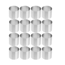 Round Cake Ring Mold Stainless Steel Baking Rings 16Pcs Dessert Mousse Mold Mini Cake Pastry Ring F Edition 0618