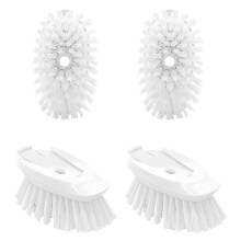 Têtes de brosse de rechange pour lave-vaisselle OXO - Lot de 4 têtes de brosse de rechange