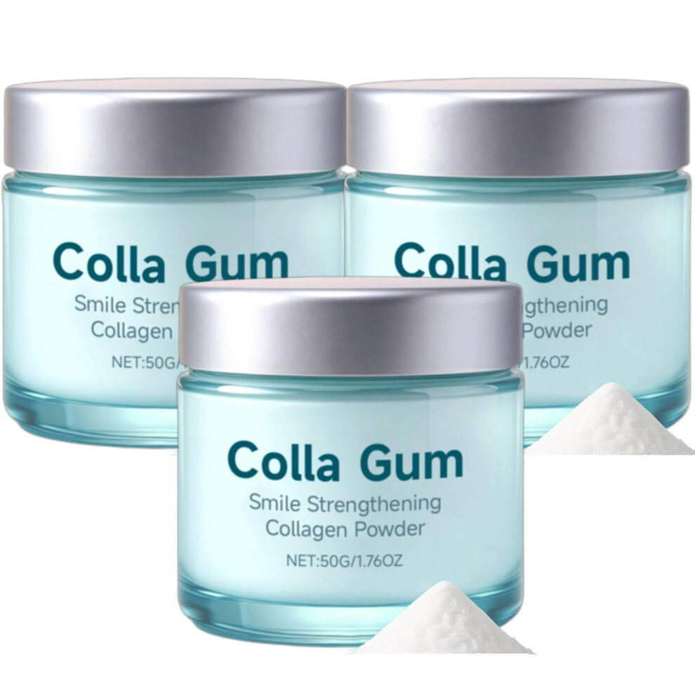 Vokkrv Colla Gum Collagen Tooth Powder, Collagen Powder For Gums And Teeth, Smile Strengthening Oral Care Powder With Collagen And Hydroxyapatite, Gum Ename