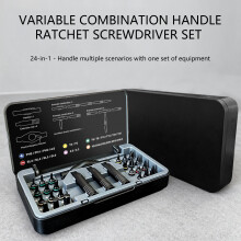 24Pcs Precisions Magnetic Ratchet Wrench Screwdriver Set with Interchangeable Bit