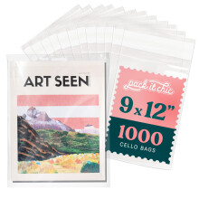 Pack It Chic - 9” X 12” Självförslutande Cellofanpåsar (1000 Pack) - Resealable Klara Påsar för Gåvor