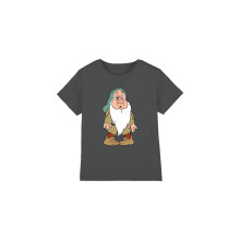 (12-13 Years, Charcoal) Snow White And The Seven Dwarfs Childrens/Kids Struggles Sleepy T-Shirt