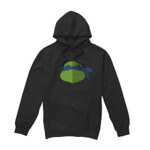 (M, Black) Teenage Mutant Ninja Turtles Mens Leonardo Face Hoodie