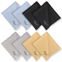 Mcyye 8 PCS Microvezeldoeken voor Brillen (6"x7"), Premium Schoonmaakdoek voor Lenzen, Elektronica, TV, Telefoon