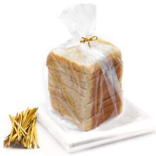 Bolsas de Pan Reutilizables con Cierres - 50 Bolsas Transparentes y 50 Cierres, Ajustables para Pan Casero y Panadería