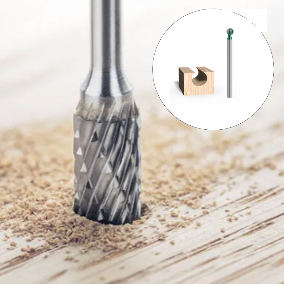 Ball Nose Milling Cutter Long Shank For High Precisions Woodworking Extended 6X20 7754004703872