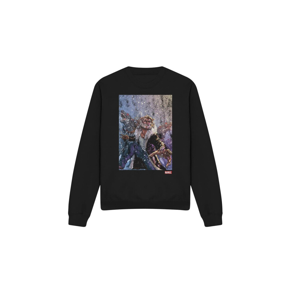 Marvel (M, Black) Unisex Adult X-Men Sabretooth Dogs Sweatshirt