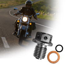 Motorbike Modified Accessory Motorcycle Magnetic Oil Drain Bolt Screw Aluminum Black