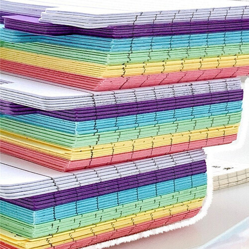 Color Coded Index Cards Notepads 150 Sheets Lined Coil Bound Vibrant Designs Round head