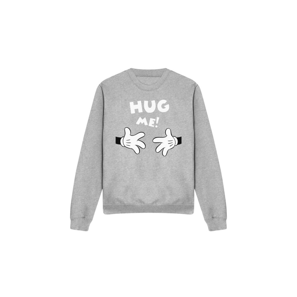 Disney (Xxl, Sport Heather) Unisex Adult Hug Me Mickey Mouse Valentine's Day Sweatshirt Multicoloured