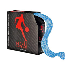 FlexU Kinesiology Tape 140 Vooraf Geknipte Strips of Continue Rol; Ultra-Dun Hypoallergeen Latexvrij