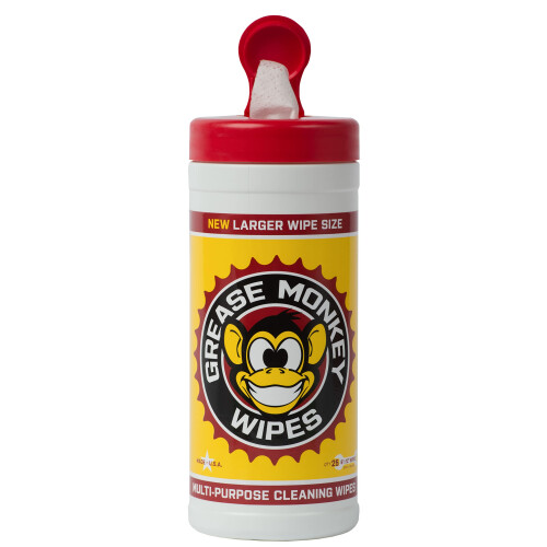 Grease Monkey Wipes, Multi-Functionele, Sterke Schoonmaakdoekjes Canister, 25-Stuks