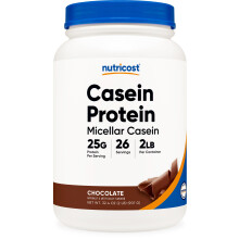 Nutricost Proteína de Caseína en Polvo 2lb Chocolate - Caseína Micelar, Sin Gluten, No GMO