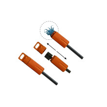 Phone Skope Pyro Putty MEGA Ferro Rod - Comes with 2, 0.5 oz Cans of Putty Putty (Summer and Winter) & a Multitool Striker (Mega Ferro Rod Orange Kit)