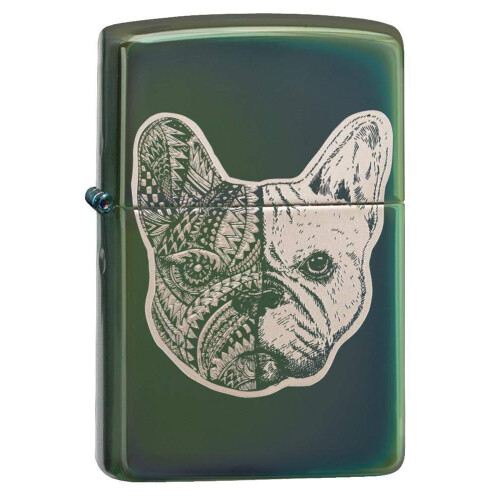 Zippo Zippo Bouledogue Français Design Vert Poli, Taille Unique
