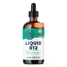 Vimergy Flüssiges B12 - Schnell absorbierende Gehirn- und Energiesupplement - USDA Bio, Vegan, Non-GMO - 115 Portionen (115 mL)