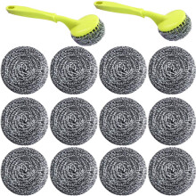 18 PCS Éponge en Acier Inoxydable Balles de Nettoyage pour Cuisine