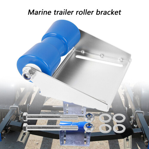 Roller Bracket For Boat Trailer Providing Hull Protection During Transport