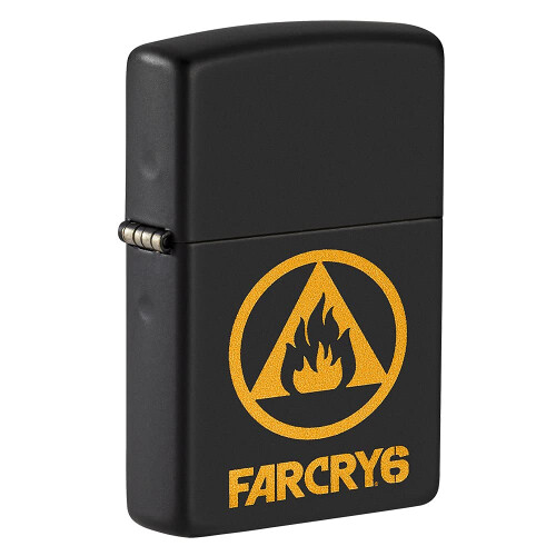Zippo Zippo Far Cry 6 Flame Logo Black Matte Pocket Lighter
