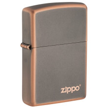 Accendino Zippo Logo in Bronzo Rustico