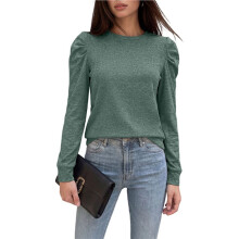Women'S Summer Long Sleeve Sweater Dressy Business Casual Blouses Dark Green S