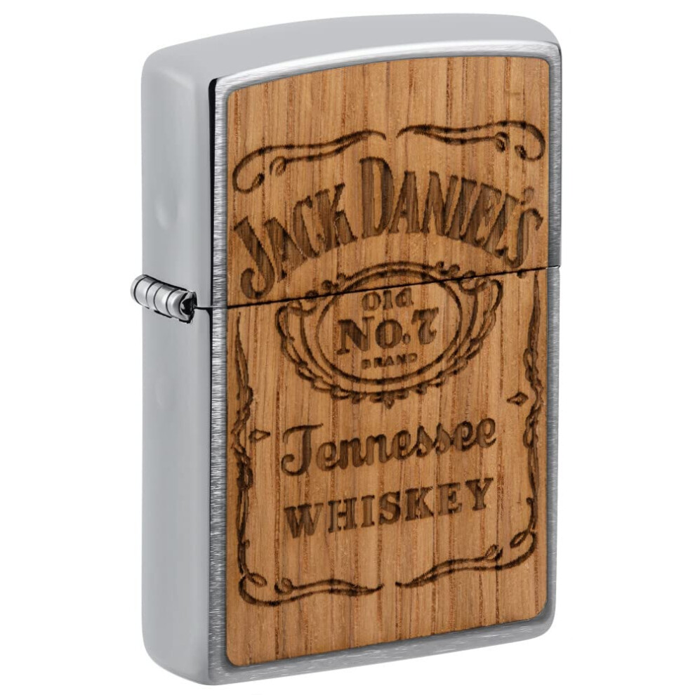 Zippo Jack Daniel's Woodchuck Brushed Chrome Pocket Lighter