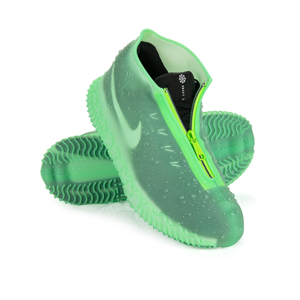 Zbyoujer Waterproof Rain Shoe Covers, Silicone Overshoes With Zipper Non-Slip Galoshes For Men And Women 783431811260