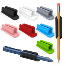 Wall Mounted Pencil Organiser Adhesive Silicone Pen Clip Holder for Office Desk Green
