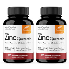 Zinc Quercetin Vegetarian Capsules 120 Ct- (2 Pack)