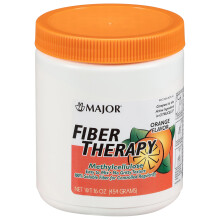 MAJOR Fibra Terapia Polvere di Metilcellulosa - Facile da Mescolare - Senza Grana - Fibra Solubile - Aroma Arancia - 16 Oz (1 Pac