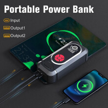 Tire Inflator Car Air Compressor Electric Wireless Digital Display with LED Lamp