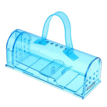 2 Trappole per Topi Umane Senza Uccisioni, Cattura e Rilascio Dal Vivo - Riutilizzabili con Maniglia, Facili da Usare e da Pulire, con Maniglia, Blu