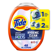 Tide Hygienic Clean Heavy Duty 10x Power PODS Tvättmedel, Original, 48 st